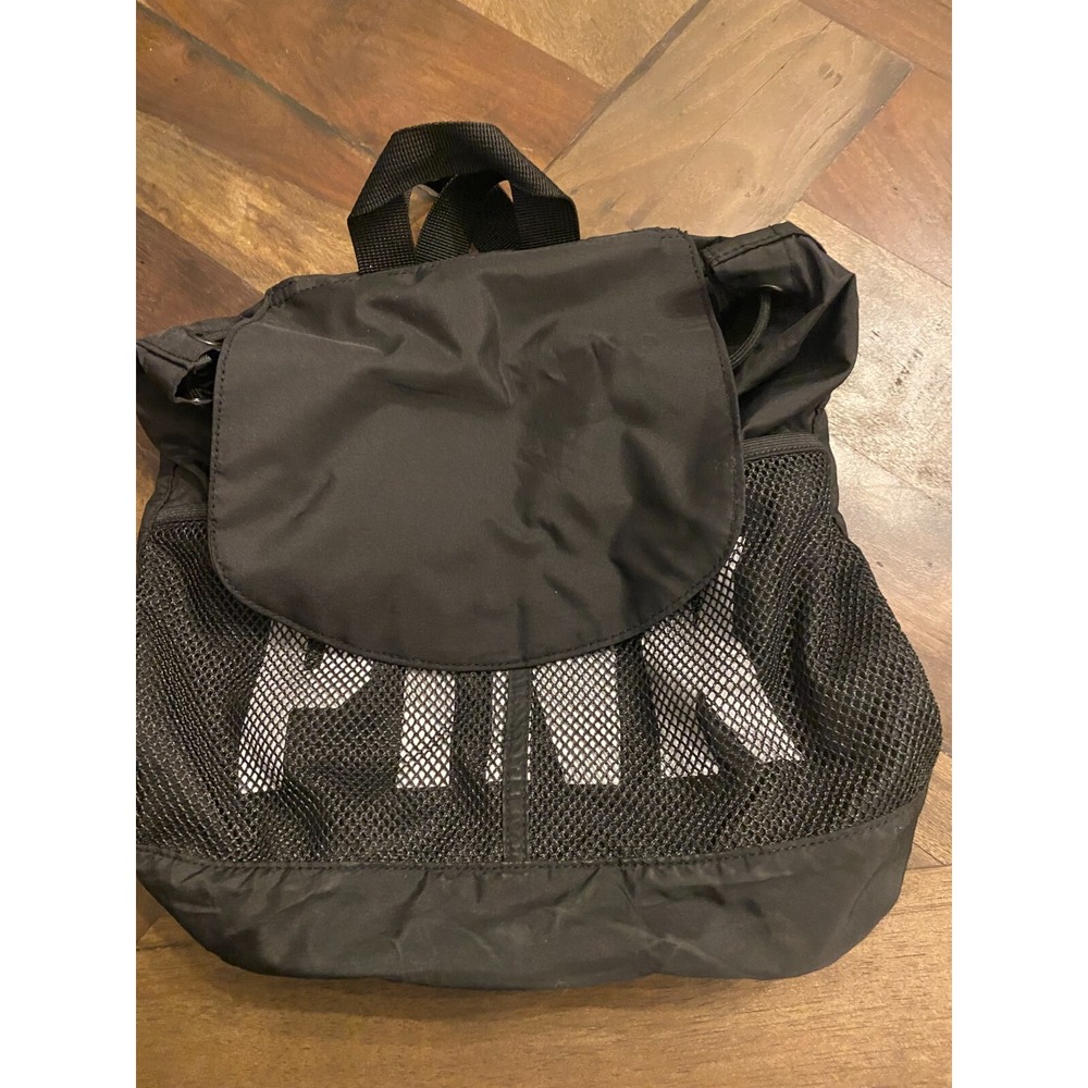 Victoria Secret's‎ PINK Black Backpack Bag - Picture 1 of 5